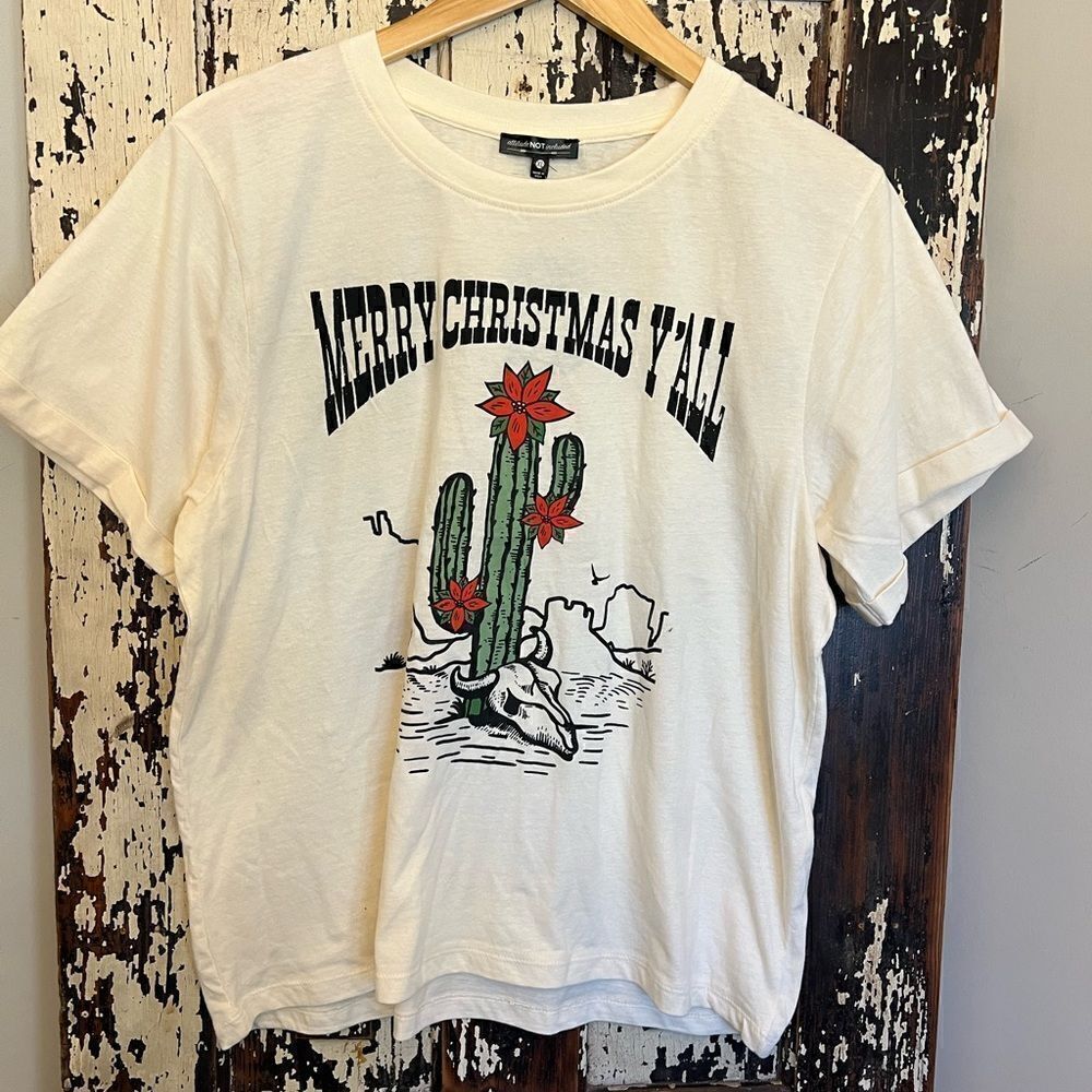 Women’s NWT Cactus Merry Christmas Ya’ll size XL T-shirt.
